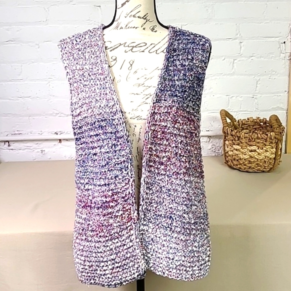 Susan Bristol Cottagecore Woven Cotton Vest SIze S/M